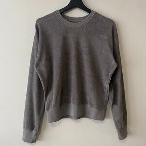 NWT Paper Label 100% Cotton Sasha Sweatshirt Charcoal Grey
